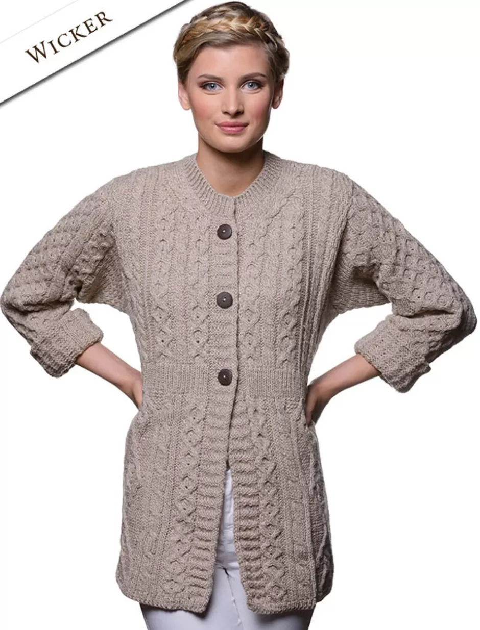 womens_merino_wool_aline_fit_cardigan_20.webp Cardigans, Jackets & Coatigans<Glenaran Women's Merino Wool A-Line Fit Cardigan