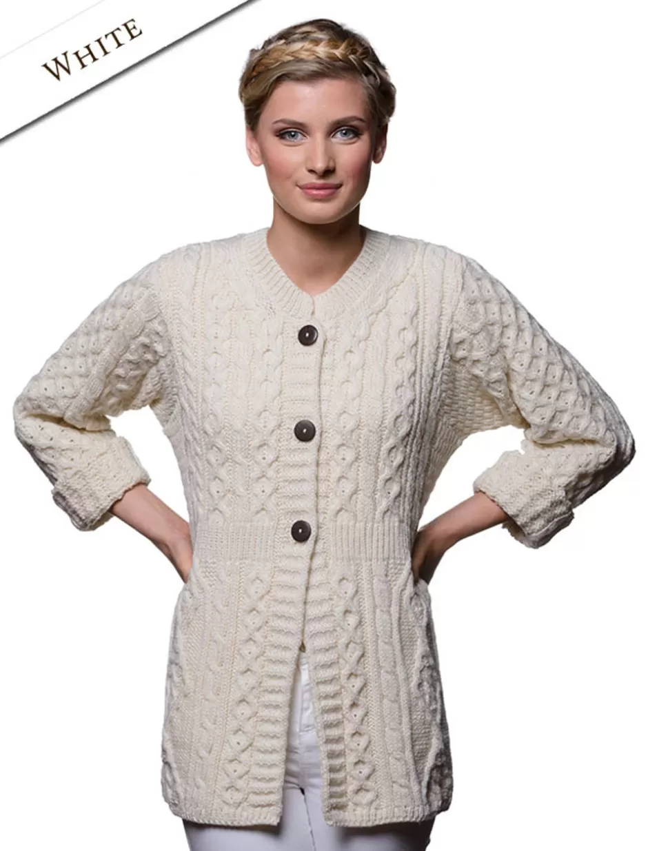 womens_merino_wool_aline_fit_cardigan_26.webp Cardigans, Jackets & Coatigans<Glenaran Women's Merino Wool A-Line Fit Cardigan