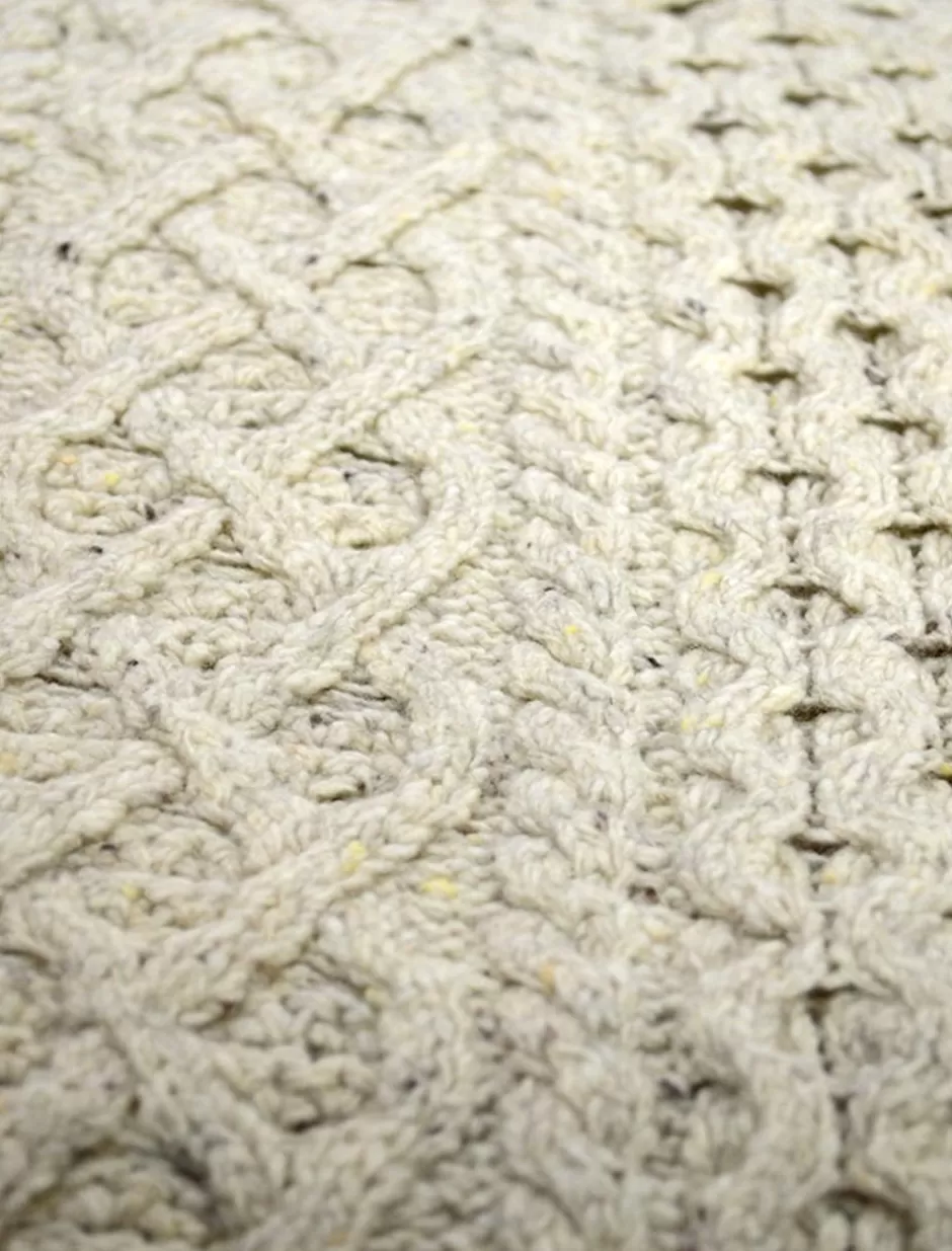 wool_cashmere_aran_throw_3.webp Knitted Wool Throws<Glenaran Wool Cashmere Aran Throw