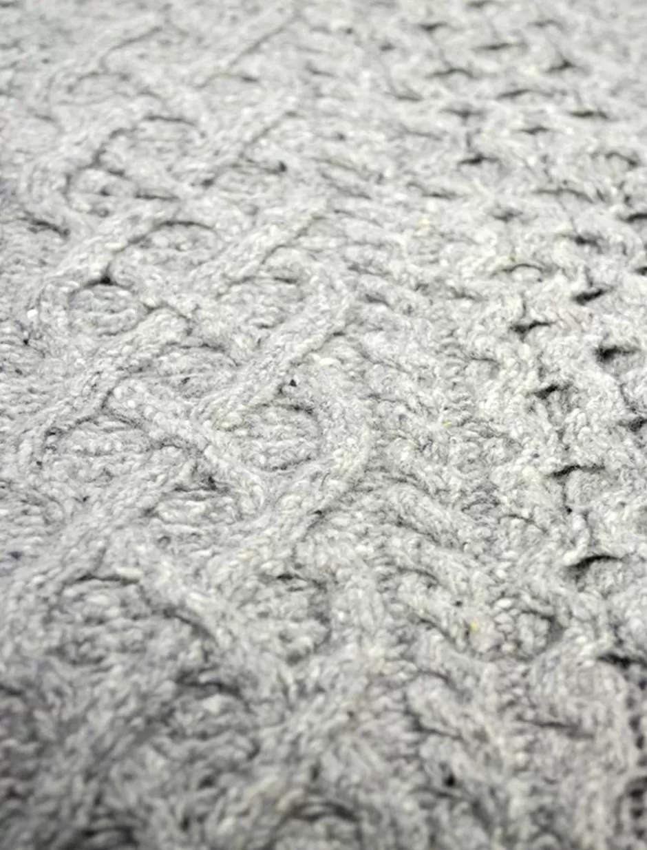 wool_cashmere_aran_throw_4.webp Knitted Wool Throws<Glenaran Wool Cashmere Aran Throw