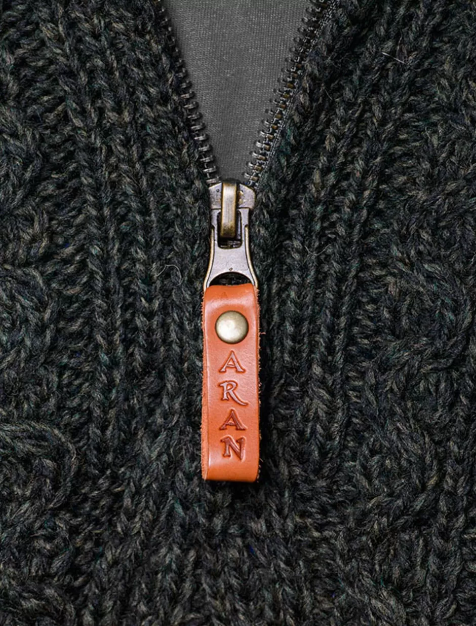 zipneck_aran_sweater_6.webp Sweaters<Glenaran Zip-Neck Aran Sweater